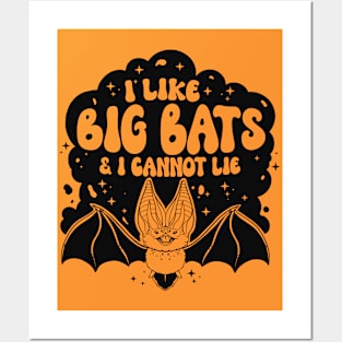 I Like Big Bats & I Cannot Lie // Funny Halloween Bat Rap Parody Posters and Art